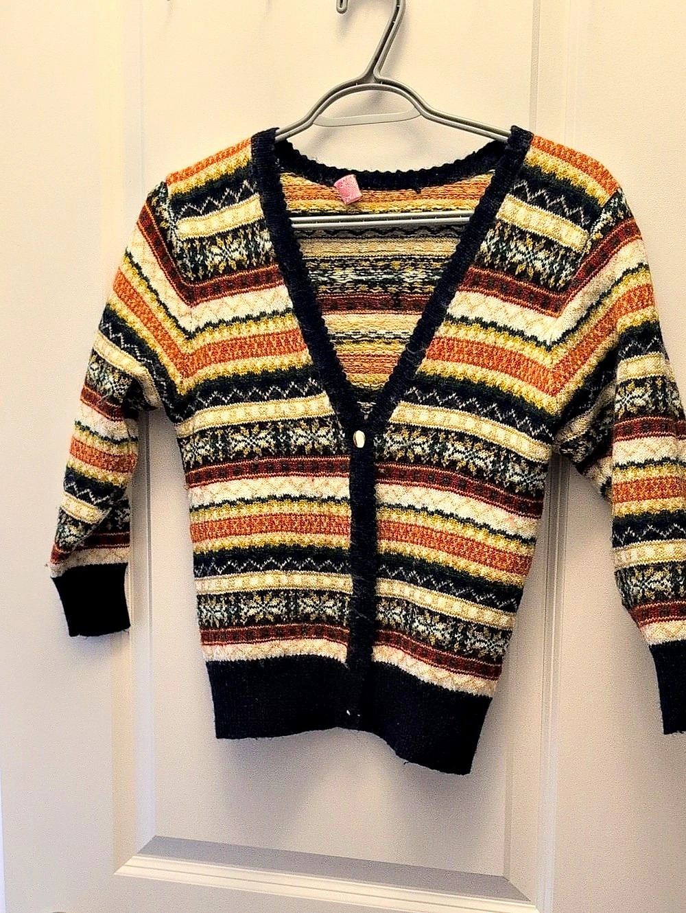 Fair Isle Pattern Cardigan